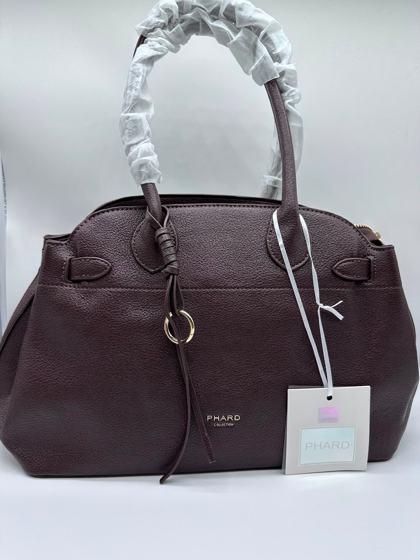 Borsa a bauletto in similpelle marrone - DR-CLYDE SHOP ONLINE