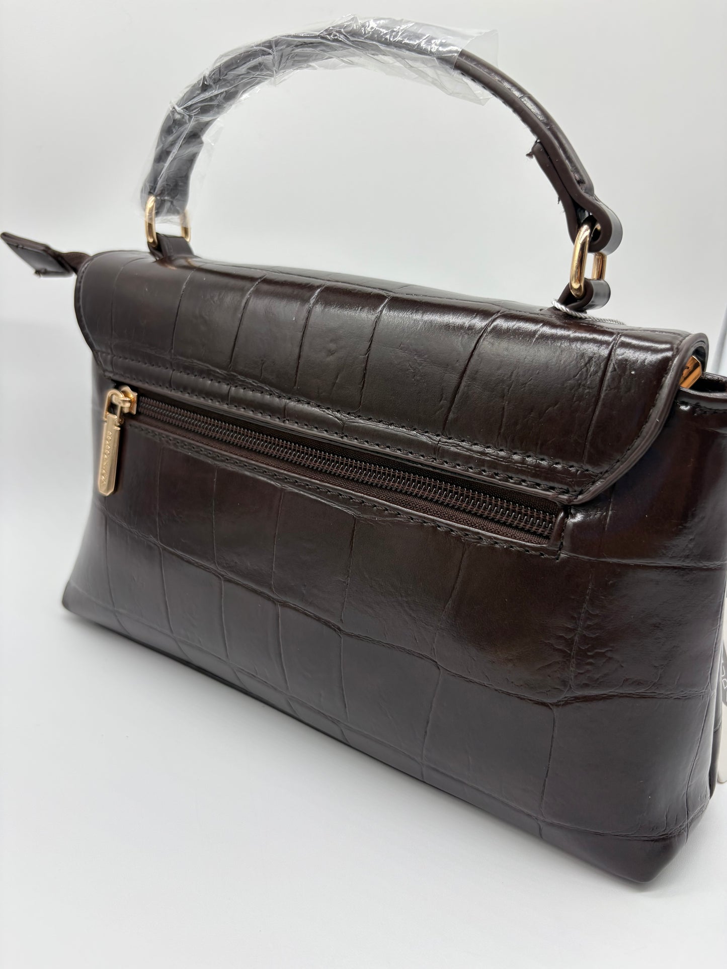 Borsetta pitonata in Similpelle Coffee - DR-CLYDE SHOP ONLINE