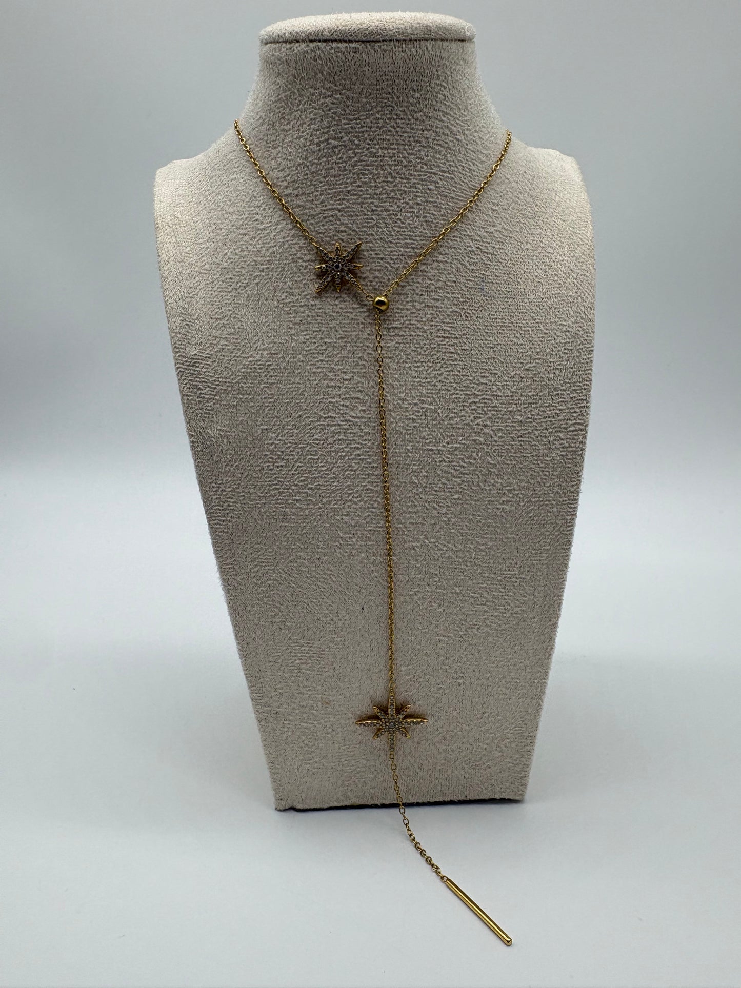 Collana modello Y con stelle - Acciaio Inox | DR-CLYDE SHOP ONLINE