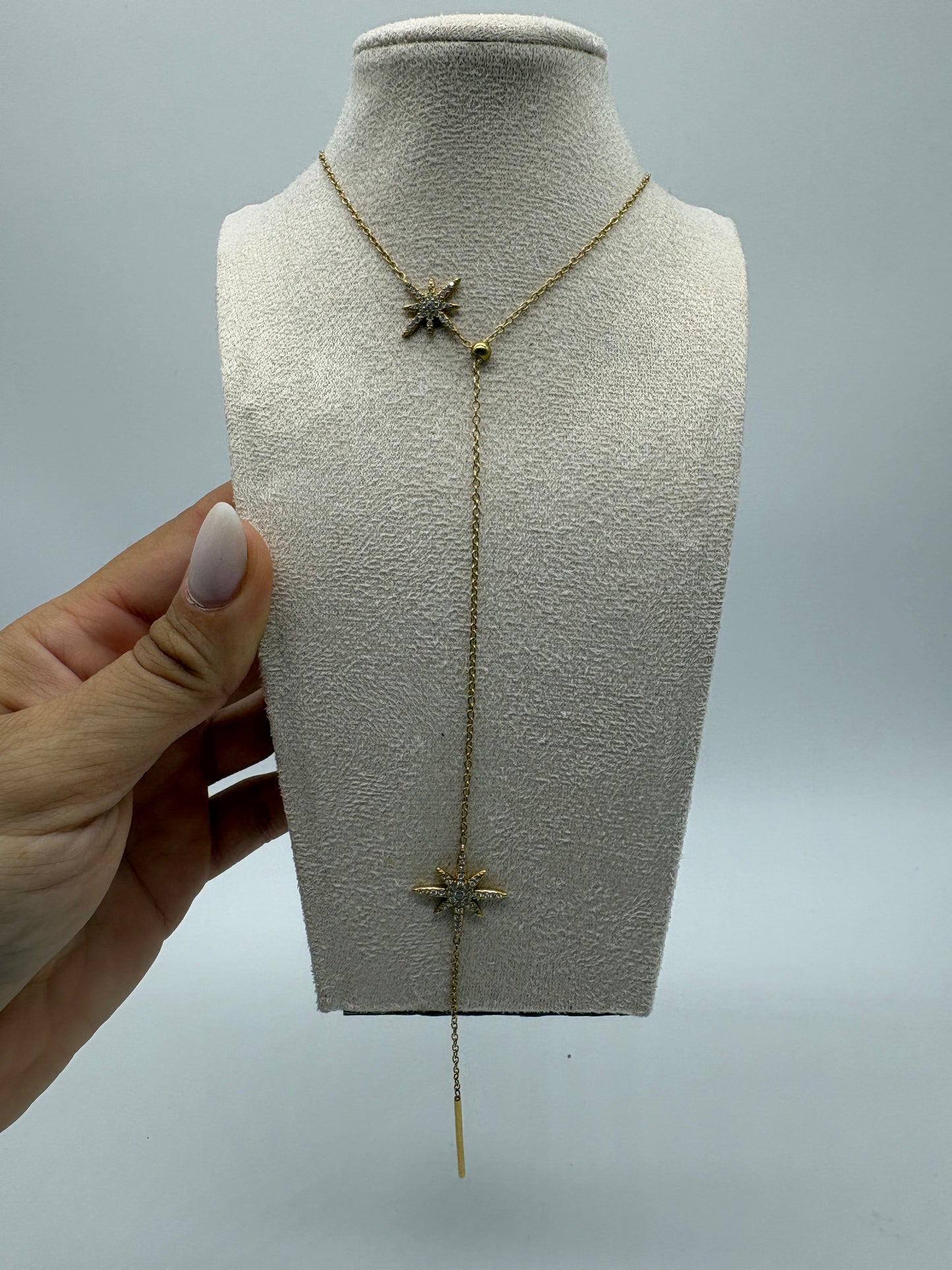 Collana modello Y con stelle - Acciaio Inox | DR-CLYDE SHOP ONLINE