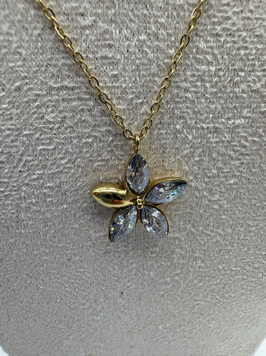 Collana Flower in acciaio - DR-CLYDE SHOP ONLINE