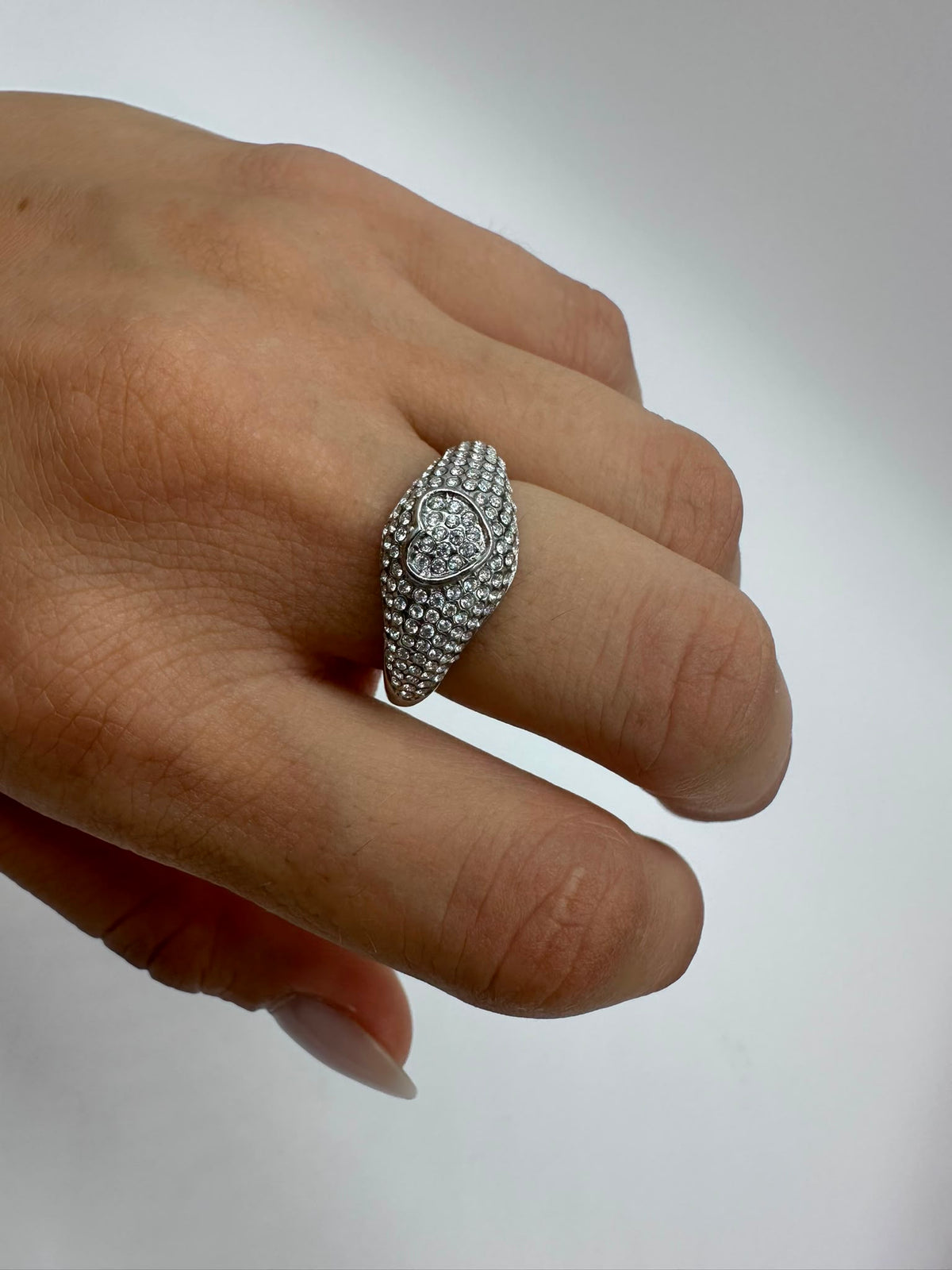 Anello cuore Pavè Acciaio Inossidabile- DR-CLYDE SHOP ONLINE