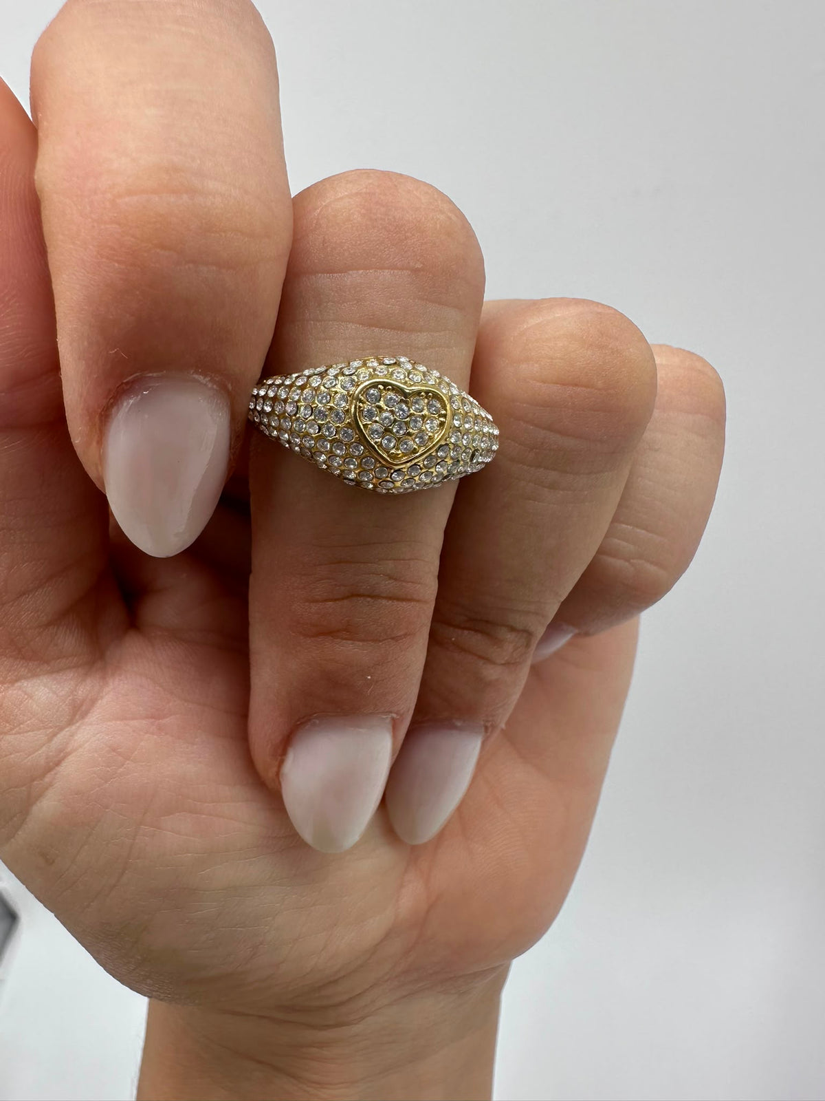 Anello cuore Pavè Acciaio Inossidabile- DR-CLYDE SHOP ONLINE