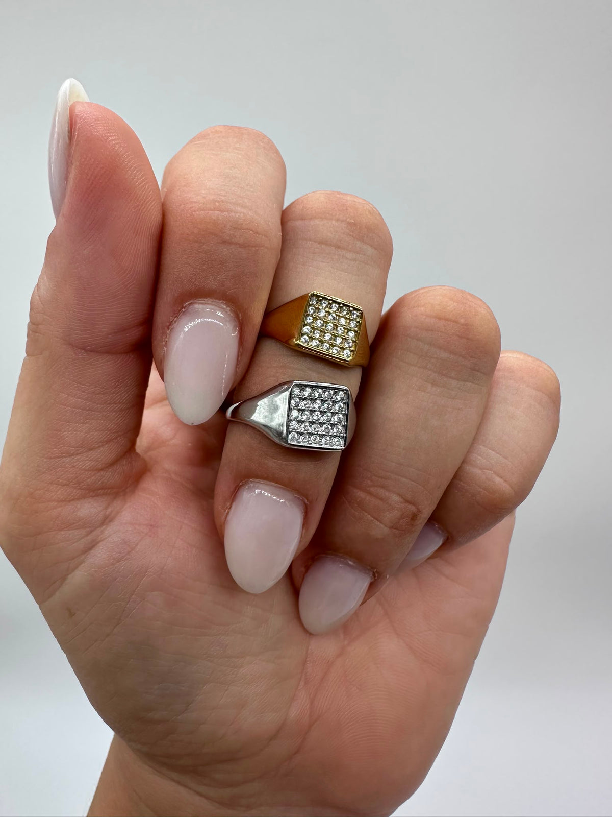 Anello Luce Quadrata Acciaio Inossidabile- DR-CLYDE SHOP ONLINE