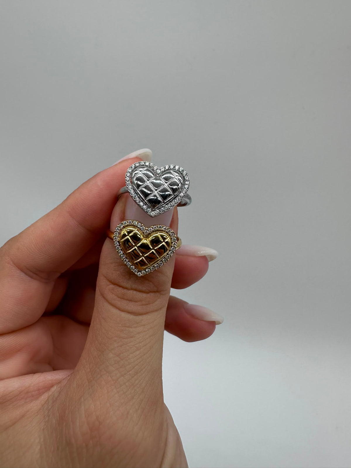 Cuore Ricamato Shimmer Acciaio Inossidabile- DR- CLYDE SHOP ONLINE