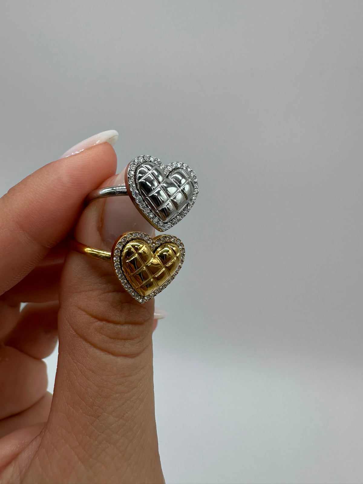 Cuore Ricamato Shimmer Acciaio Inossidabile- DR- CLYDE SHOP ONLINE