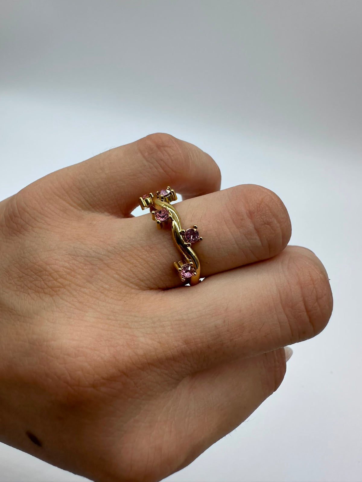 Anello Intreccio con Strass Acciaio Inossidabile - DR-CLYDE SHOP ONLINE