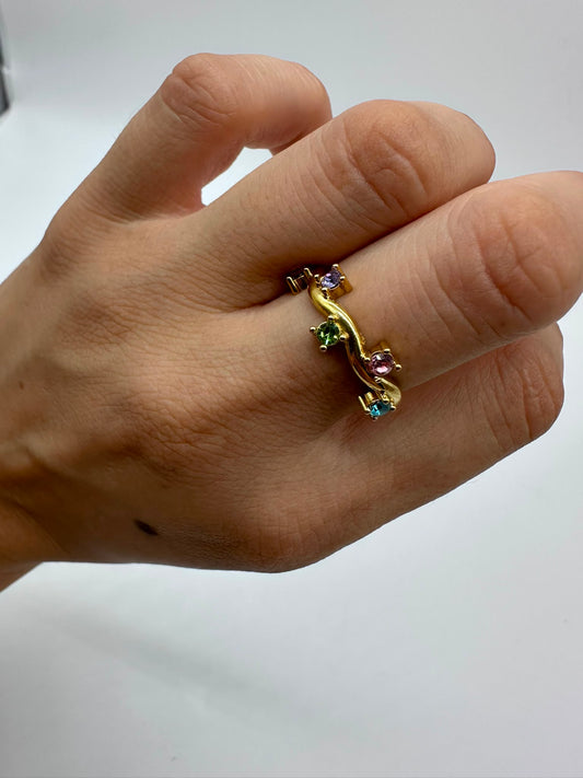 Anello Intreccio con Strass Acciaio Inossidabile - DR-CLYDE SHOP ONLINE
