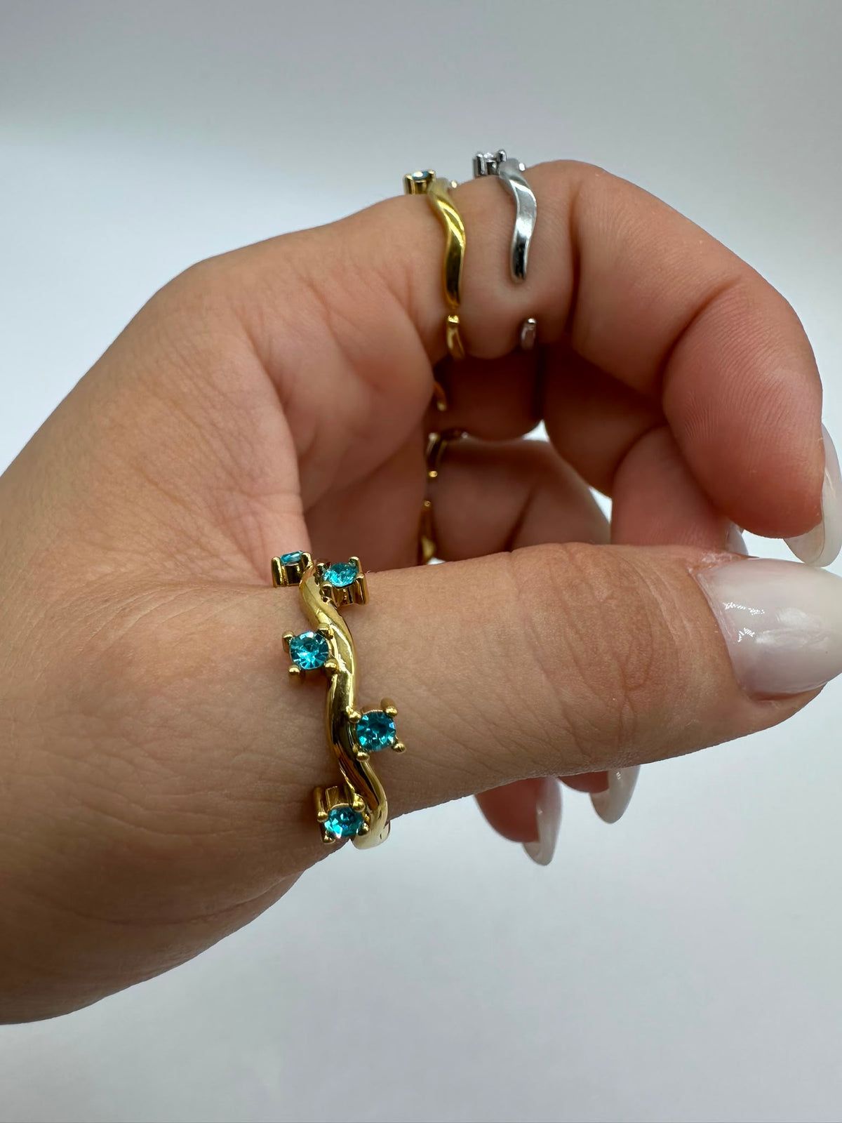 Anello Intreccio con Strass Acciaio Inossidabile - DR-CLYDE SHOP ONLINE