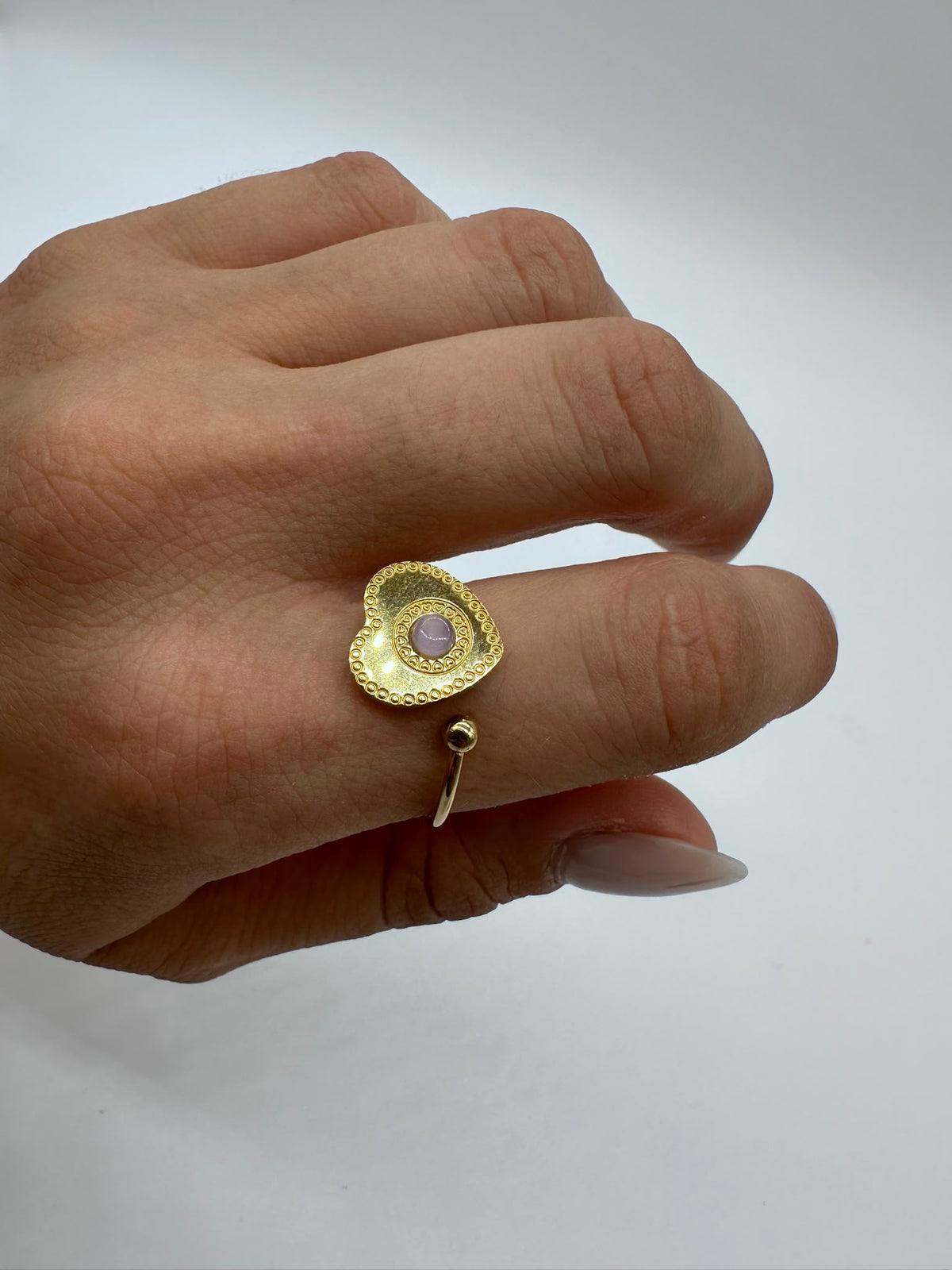 Anello Cuore con Pietra in Acciaio Inossidabile - DR-CLYDE SHOP ONLINE