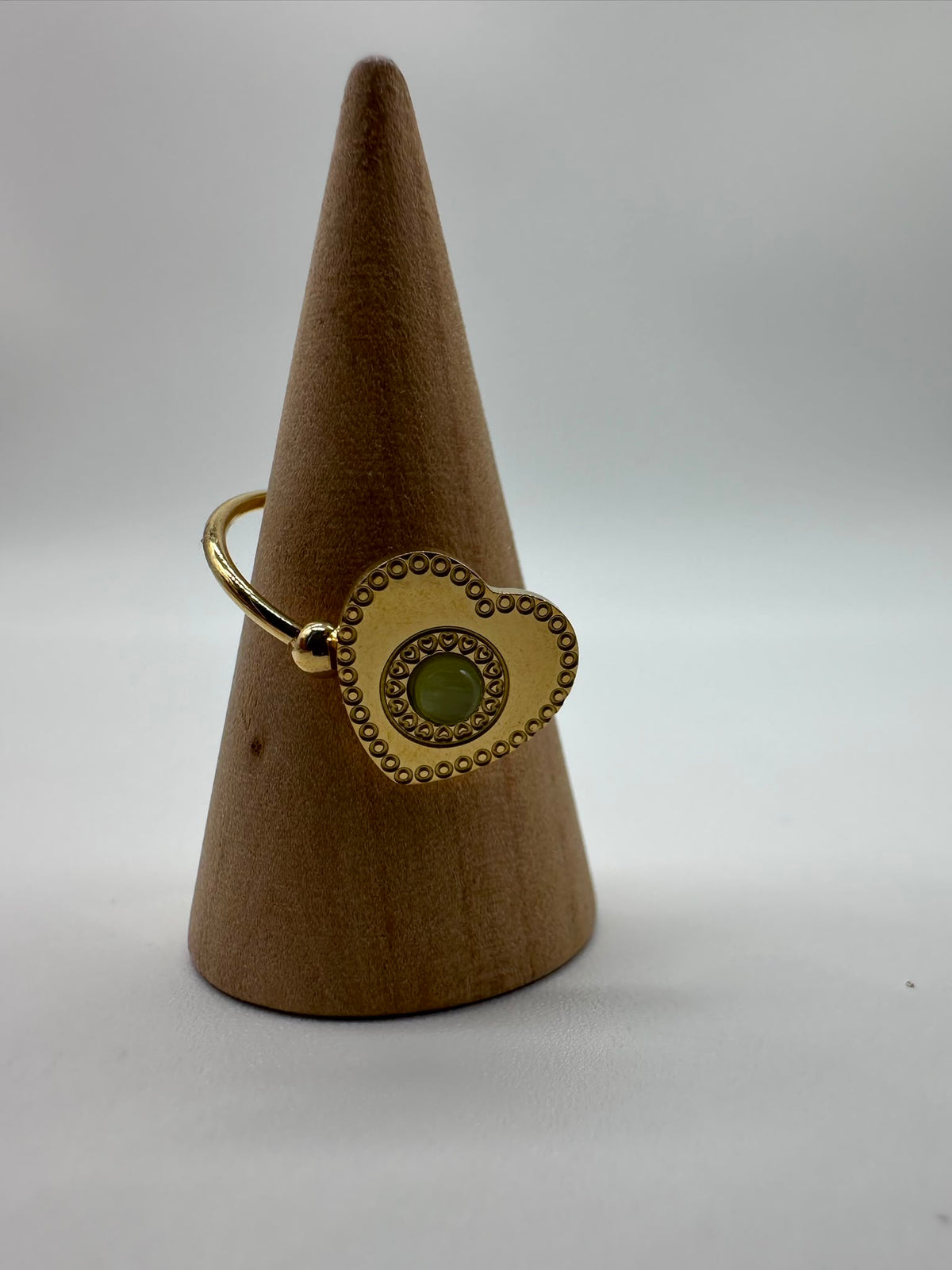 Anello Cuore con Pietra in Acciaio Inossidabile - DR-CLYDE SHOP ONLINE