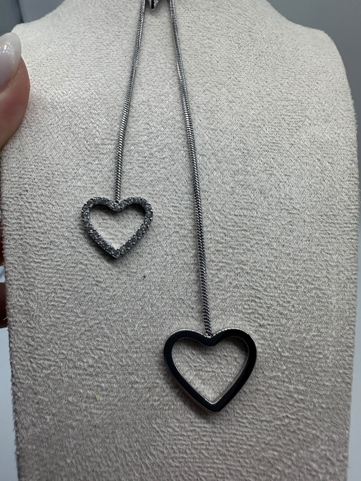 Collana doppio filo Cuori in Acciaio Inossidabile - DR-CLYDE SHOP ONLINE
