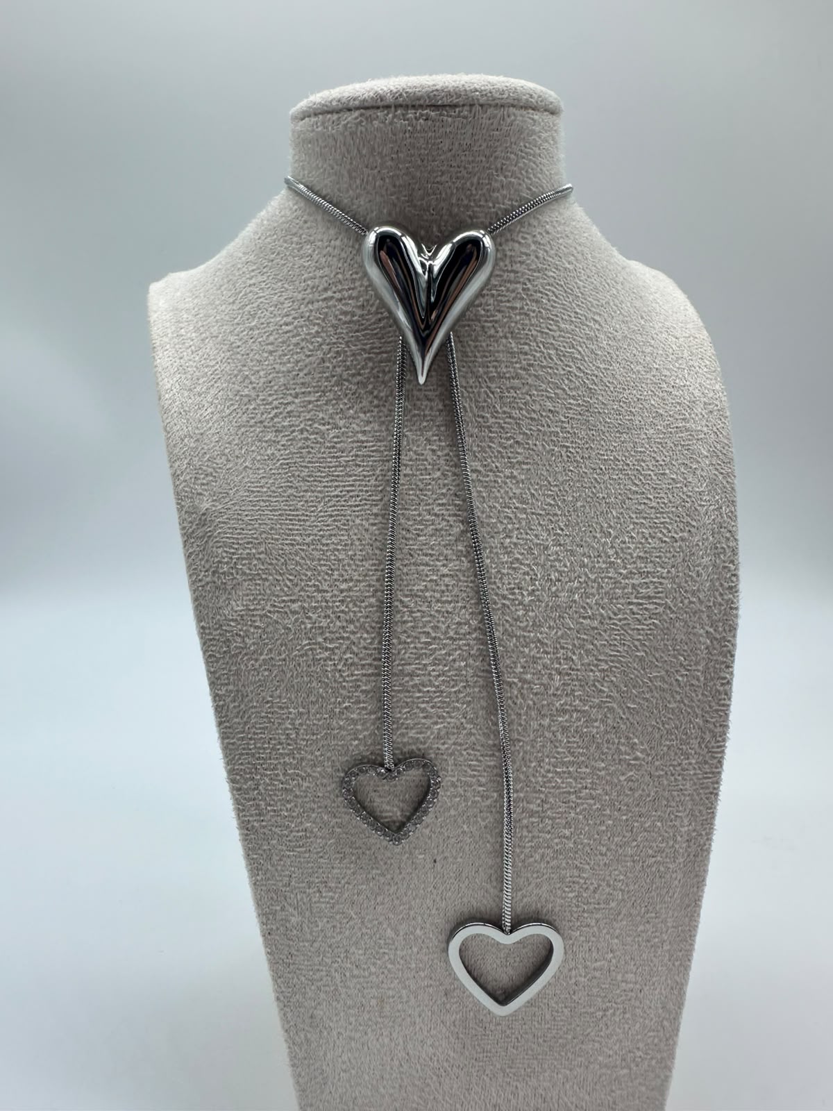 Collana doppio filo Cuori in Acciaio Inossidabile - DR-CLYDE SHOP ONLINE