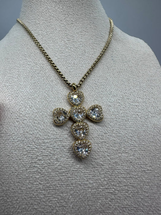 Collana con Crocifisso con pietre colorate Acciaio Inossidabile - DR-CLYDE SHOP ONLINE