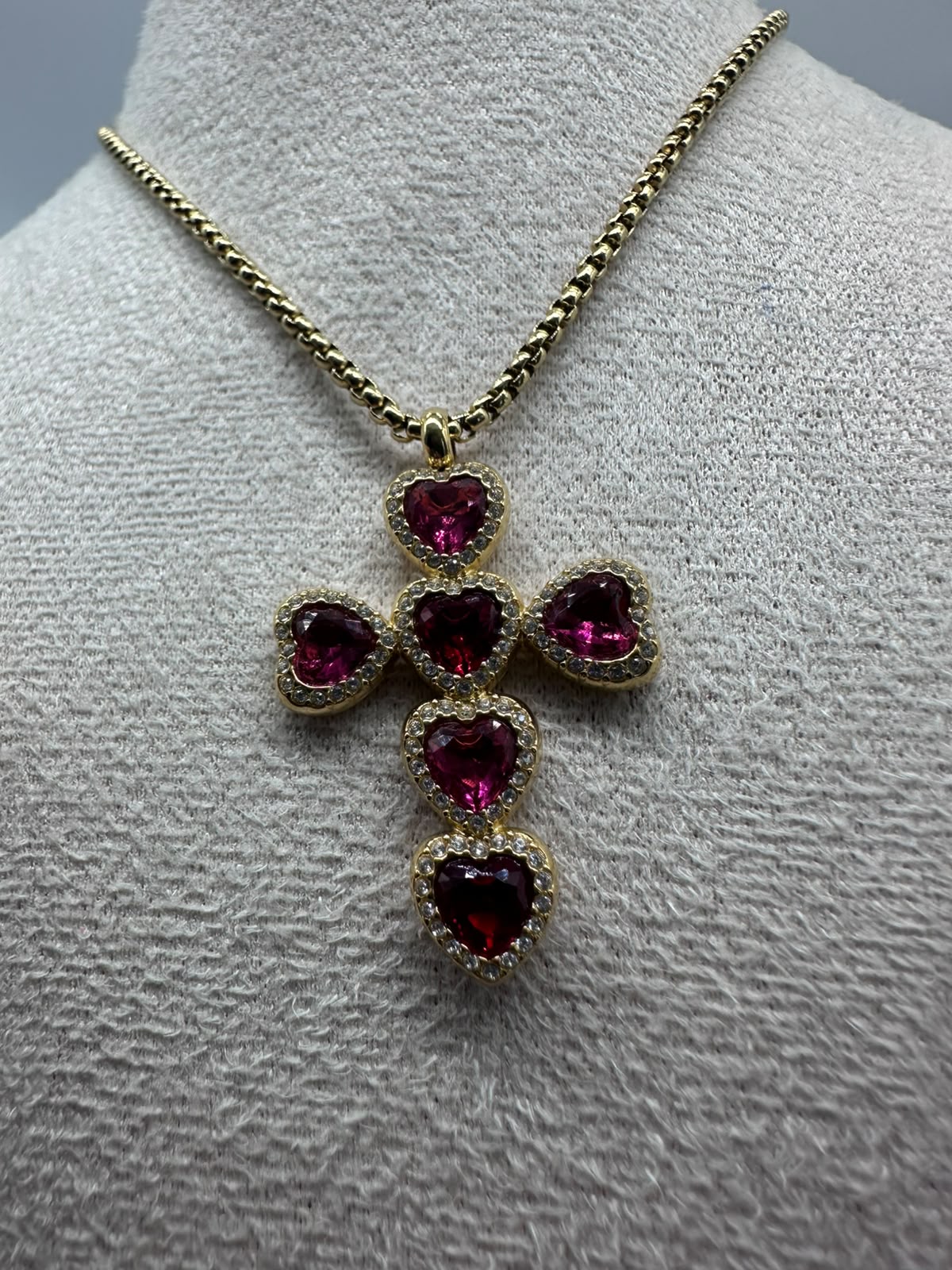 Collana con Crocifisso con pietre colorate Acciaio Inossidabile - DR-CLYDE SHOP ONLINE