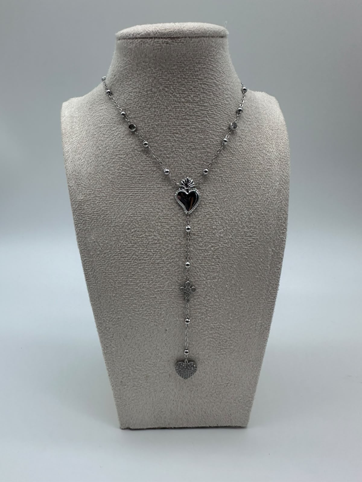 Collana a Y Cuore Sacro in Acciaio Inossidabile - DR-CLYDE SHOP ONLINE