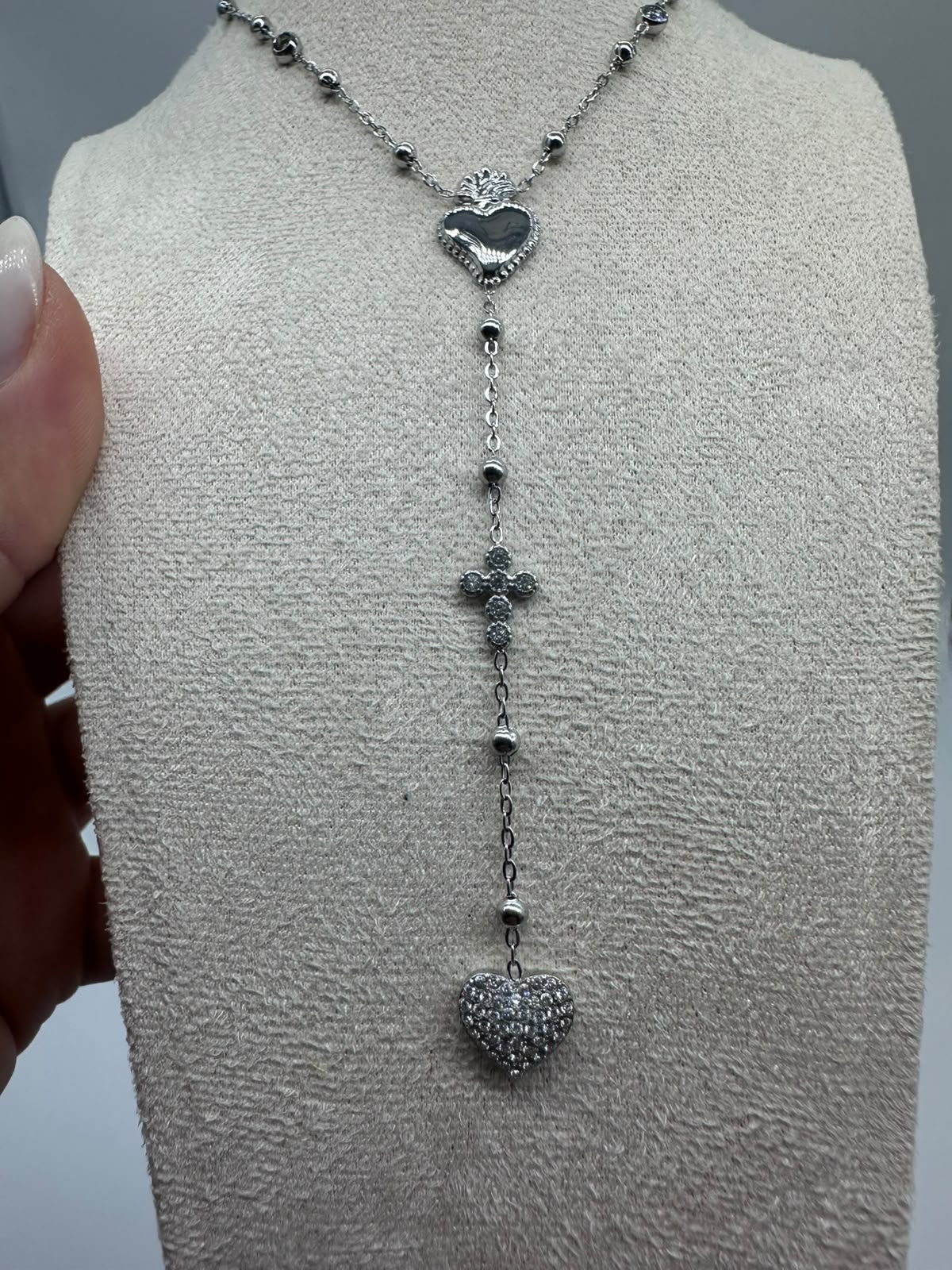 Collana a Y Cuore Sacro in Acciaio Inossidabile - DR-CLYDE SHOP ONLINE