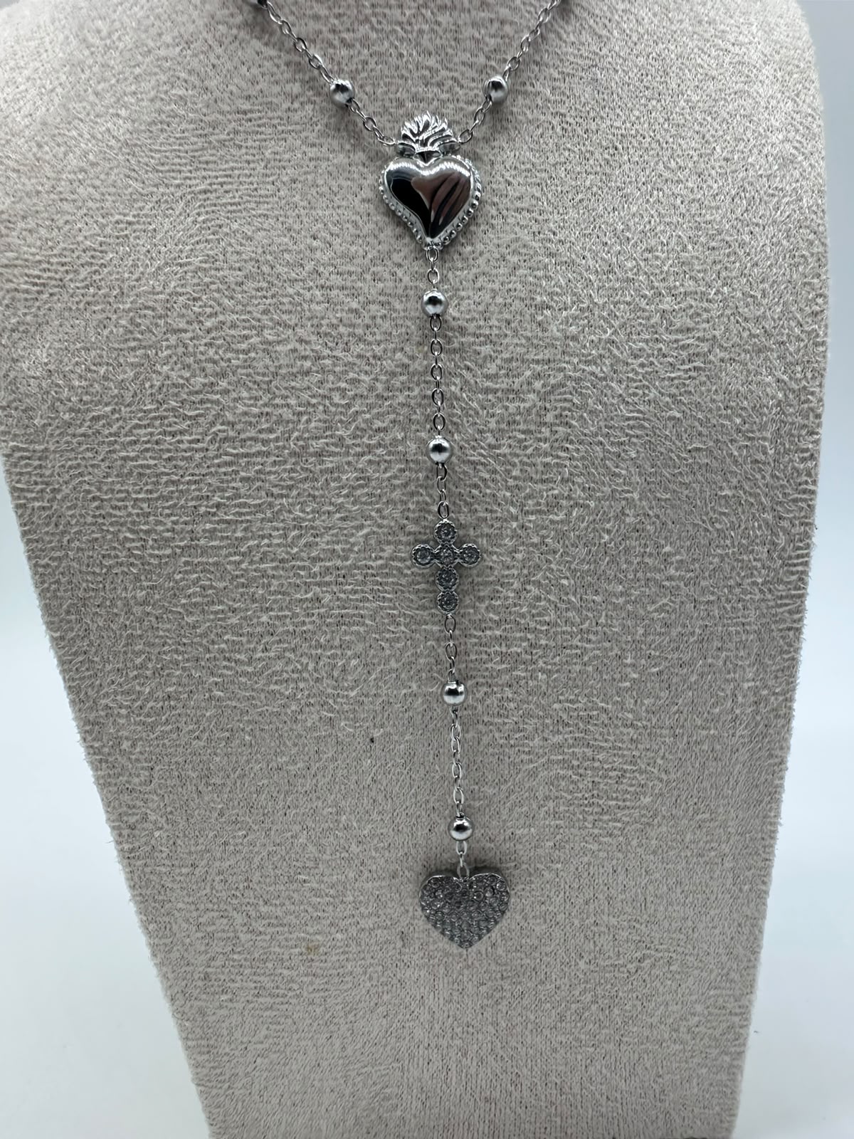 Collana a Y Cuore Sacro in Acciaio Inossidabile - DR-CLYDE SHOP ONLINE