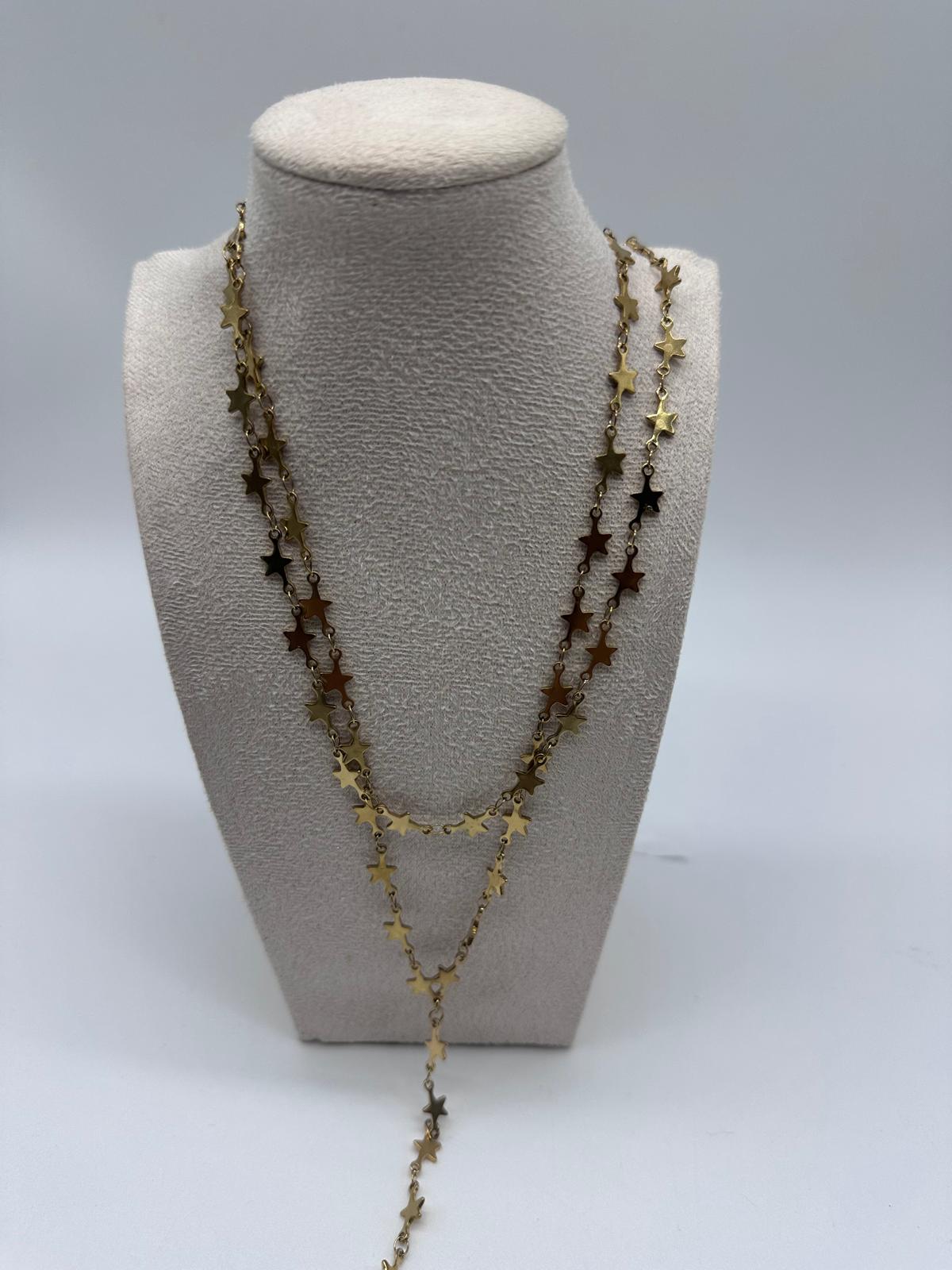 Collana doppio Filo Stelle Acciaio Inossidabile - DR-CLYDE SHOP ONLINE