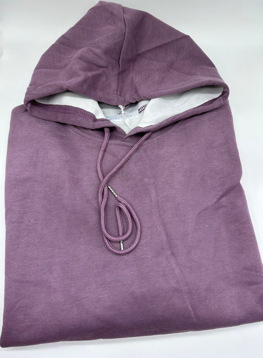 Felpa in Caldo Cotone con Cappuccio