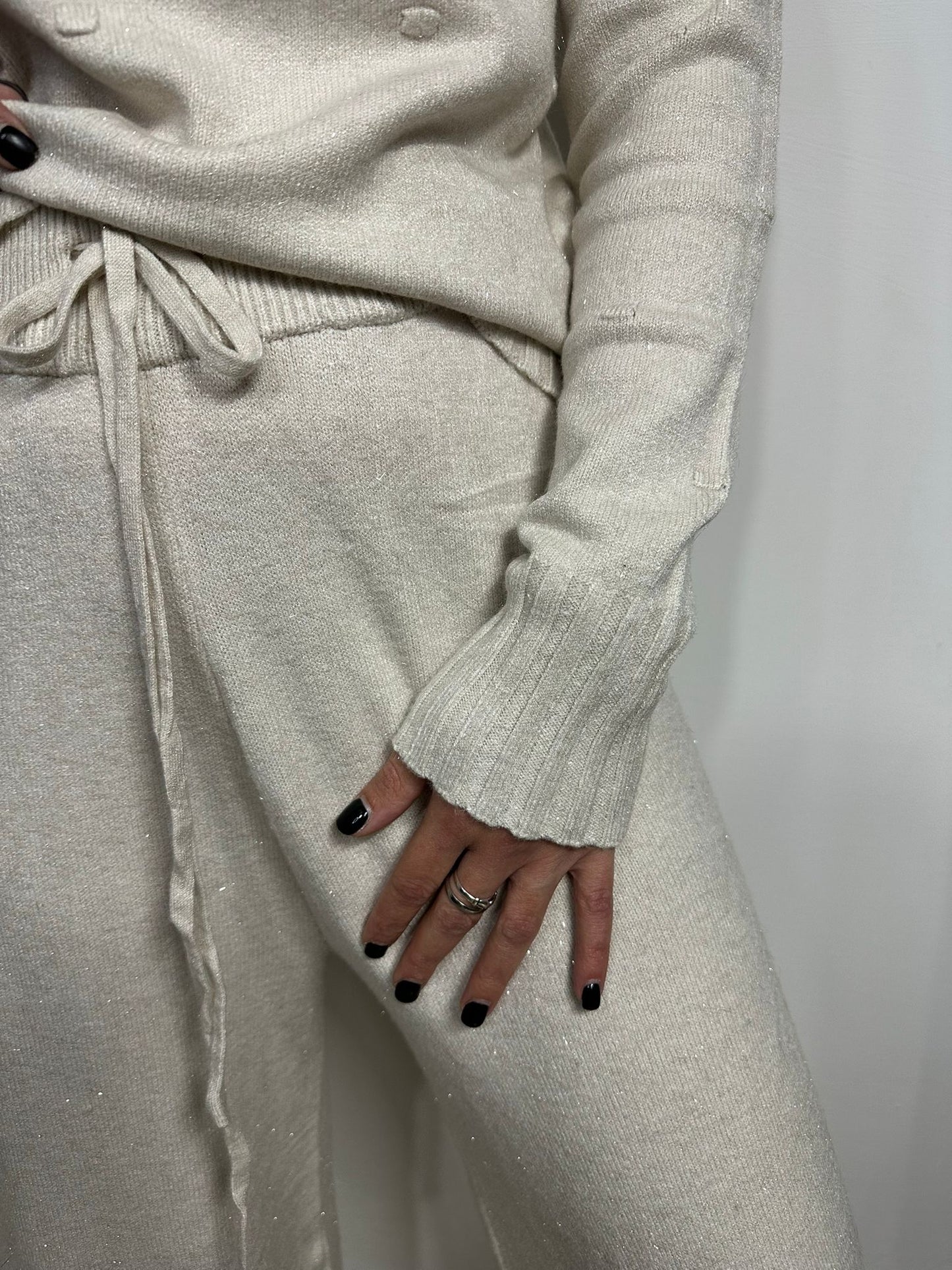 Coordinato Donna in Lana con Lurex - Completo Maglia e Pantalone