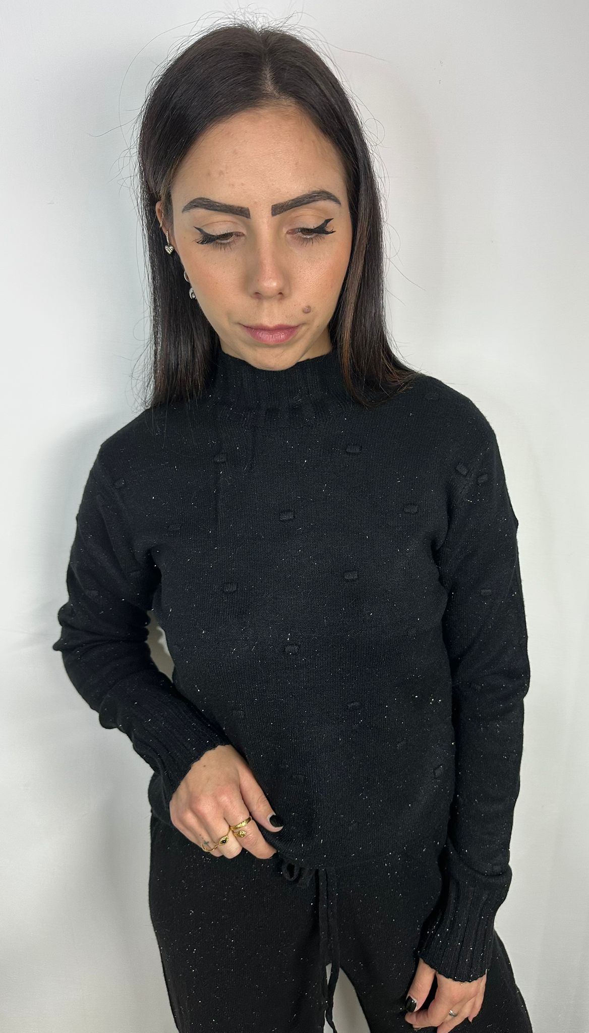 Coordinato Donna in Lana con Lurex - Completo Maglia e Pantalone