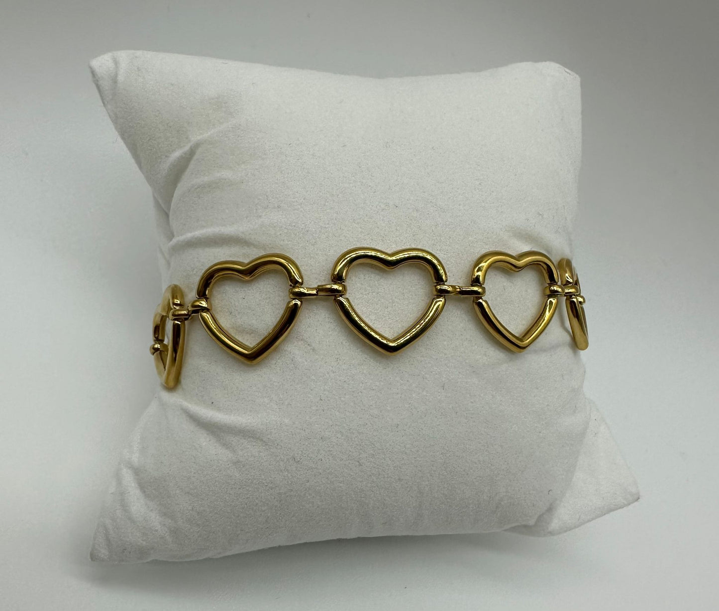 Bracciale Cuori Oro - Acciaio Inossidabile Anallergico