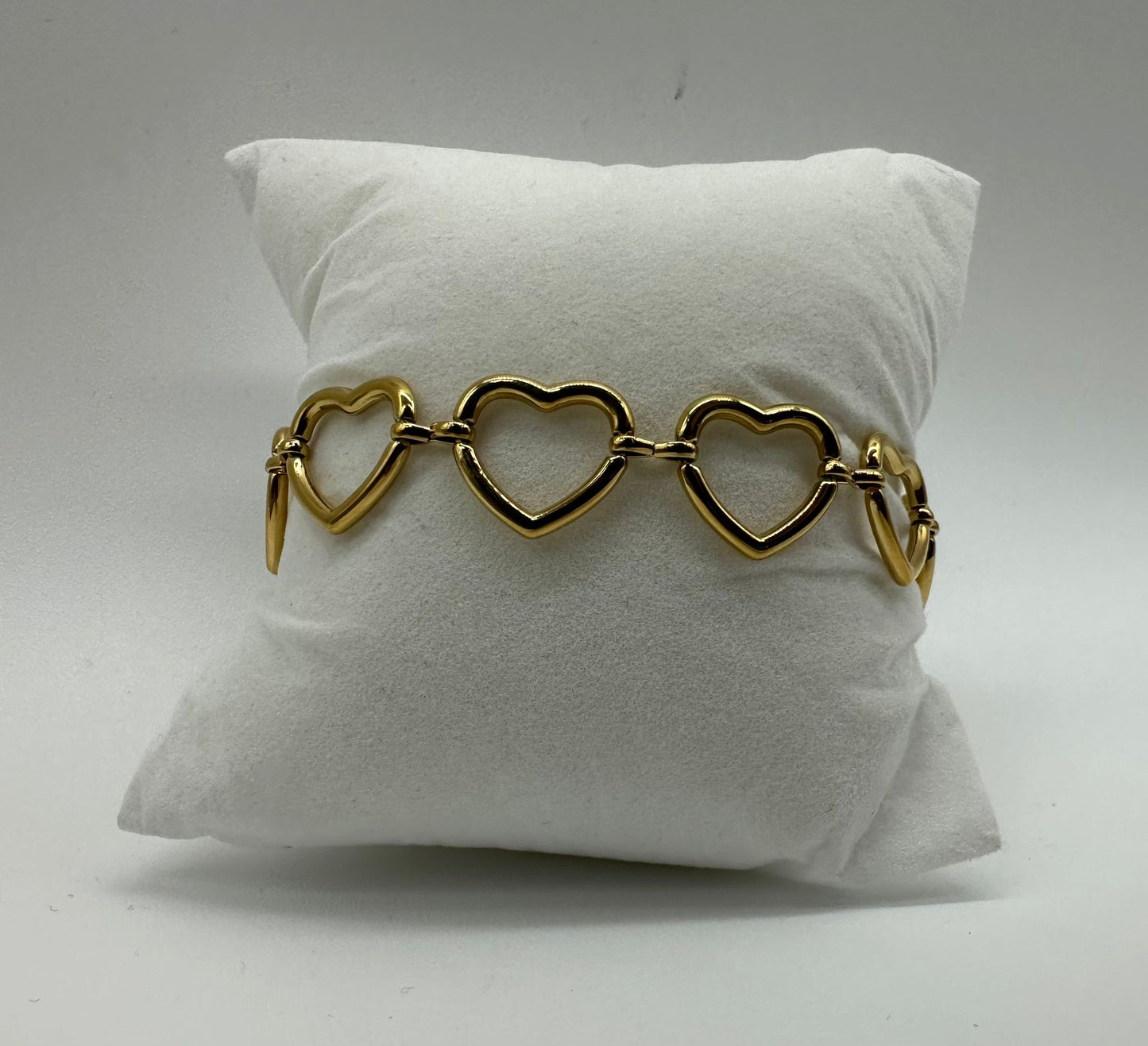 Bracciale Cuori Oro - Acciaio Inossidabile Anallergico