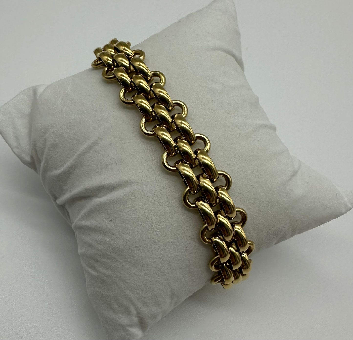 Bracciale Catena Doppia Oro - Acciaio Inossidabile