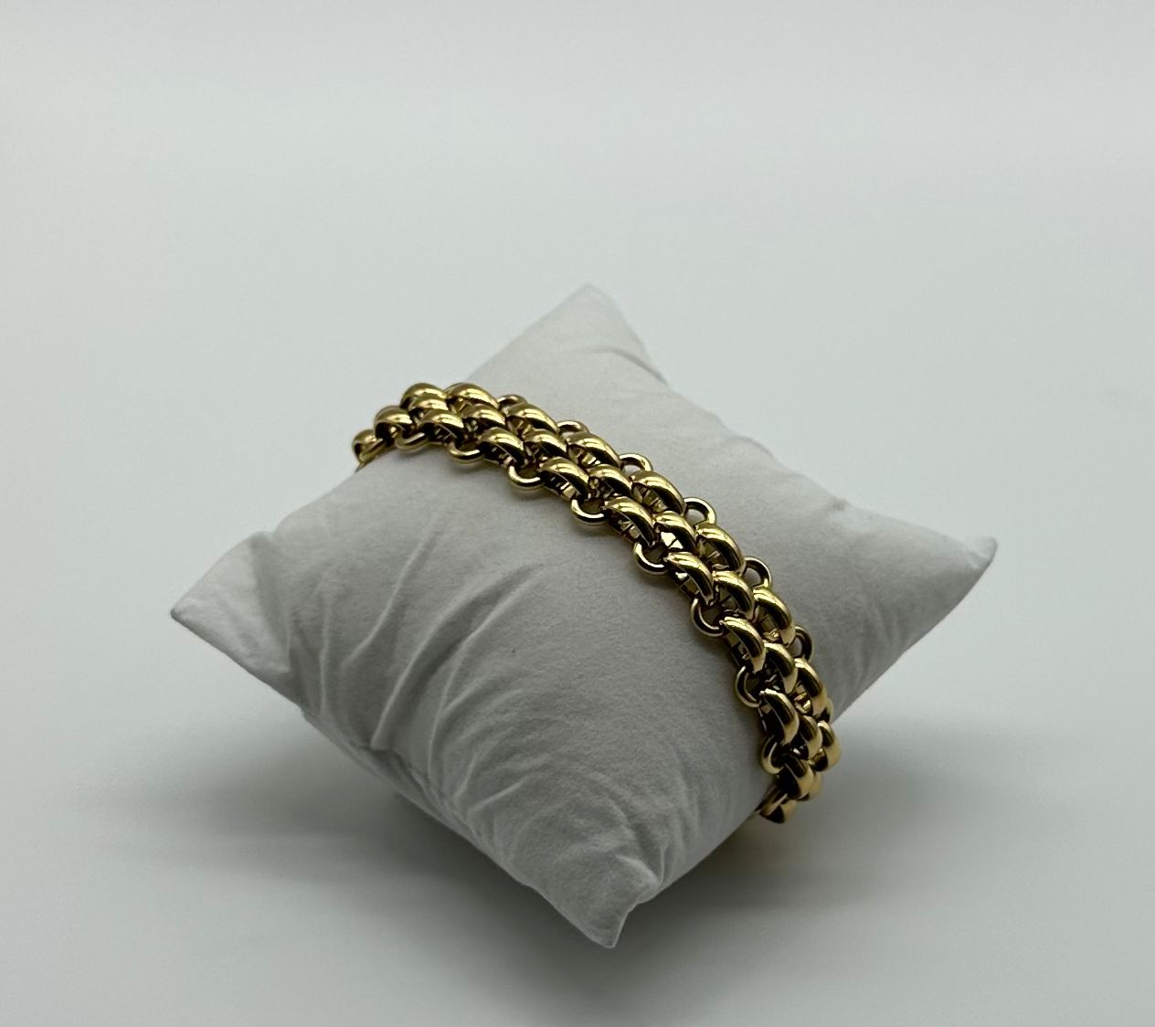 Bracciale Catena Doppia Oro - Acciaio Inossidabile