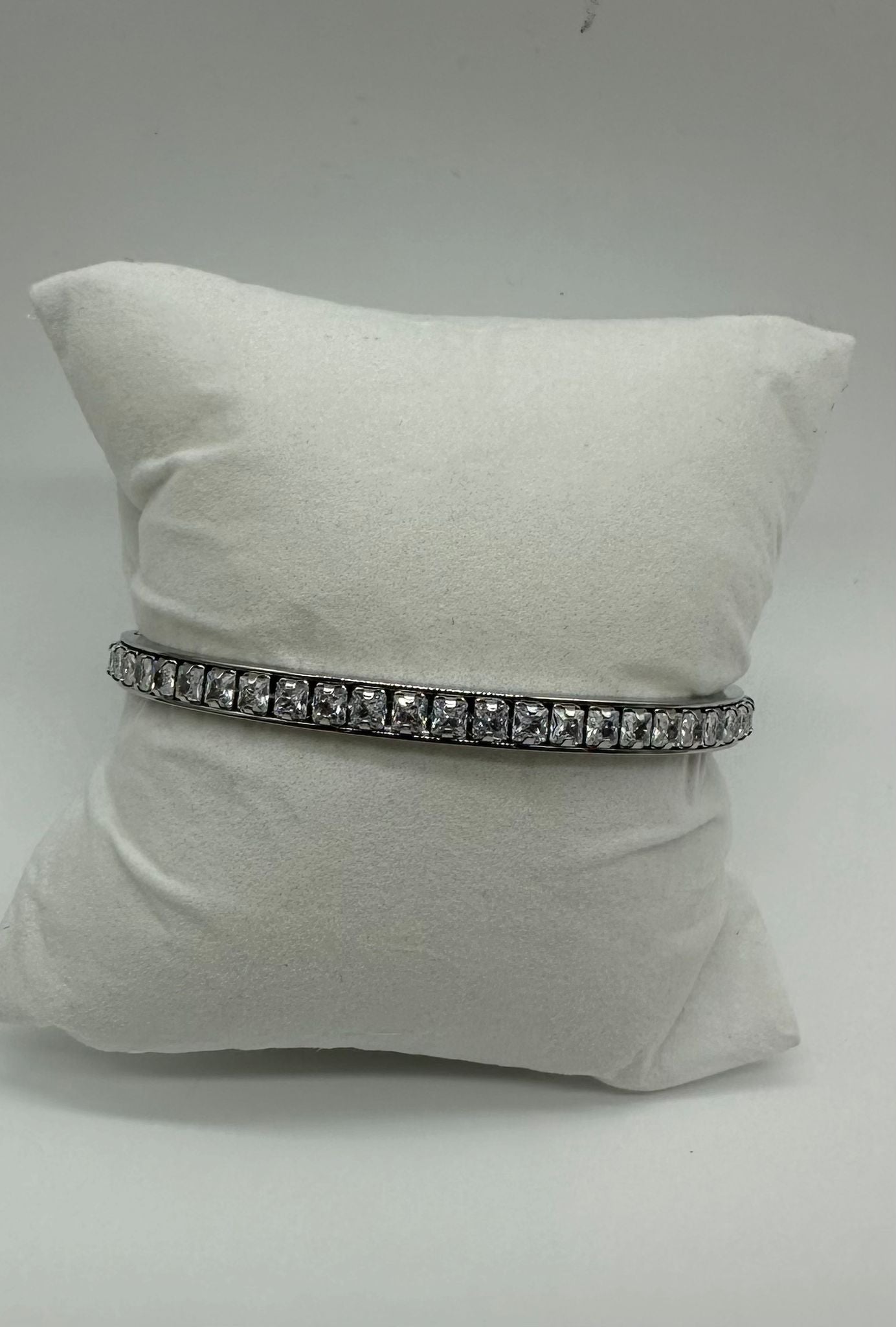 Bracciale Rigido Strass - Acciaio Inossidabile Oro e Silver