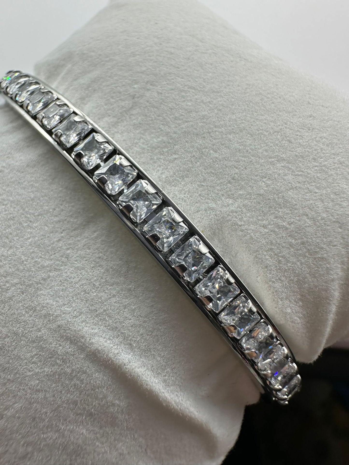 Bracciale Rigido Strass - Acciaio Inossidabile Oro e Silver