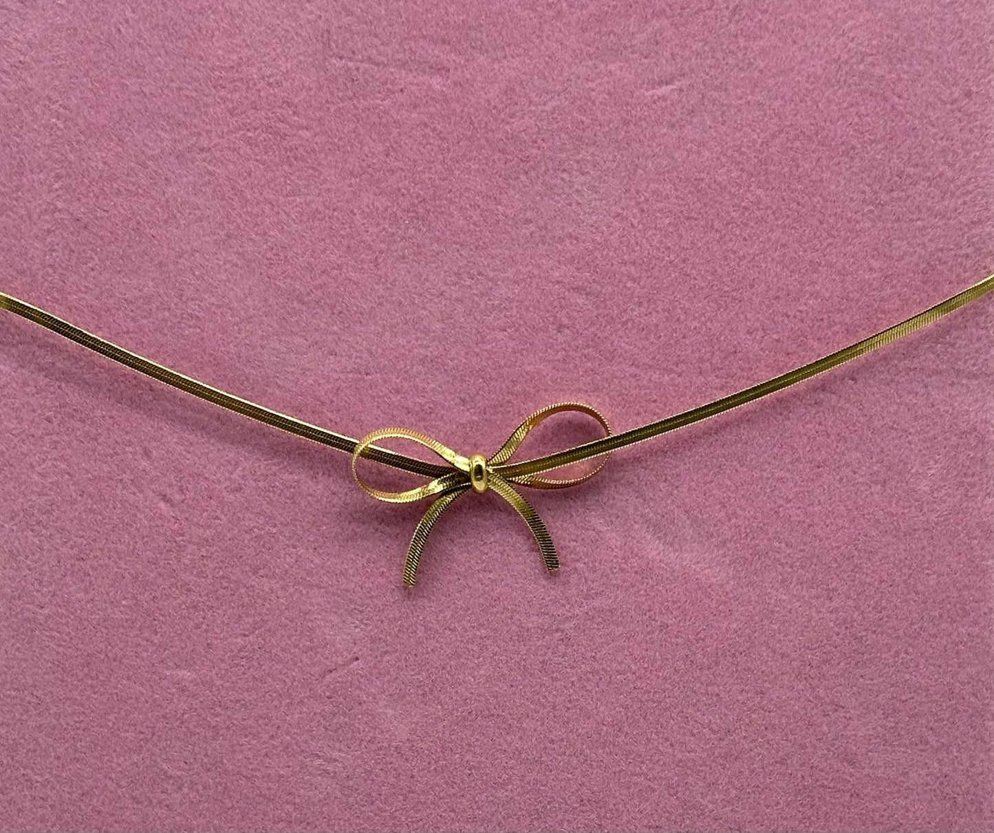 Collana Fiocco Elegante - Acciaio Inossidabile Oro e Silver