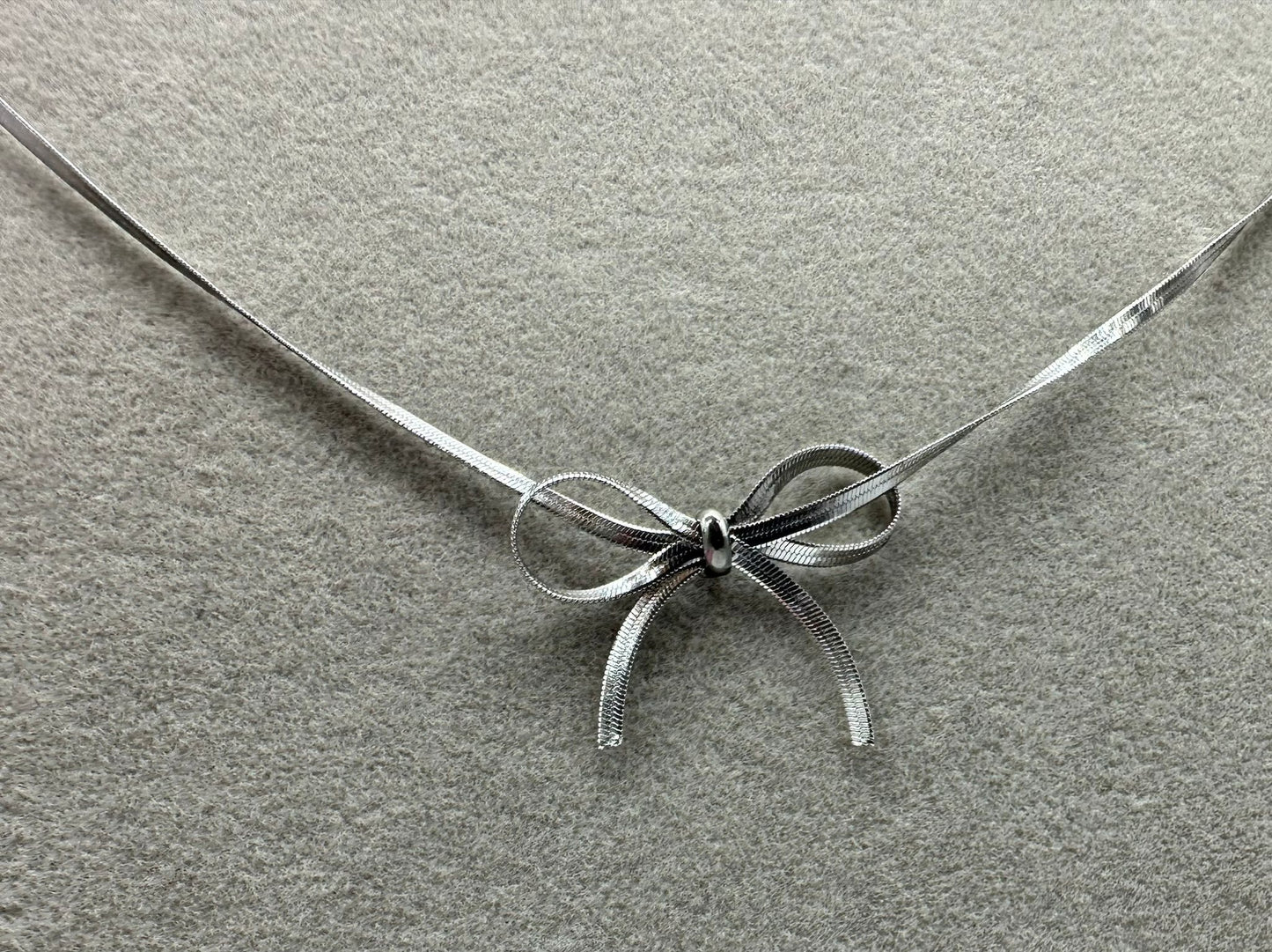 Collana Fiocco Elegante - Acciaio Inossidabile Oro e Silver