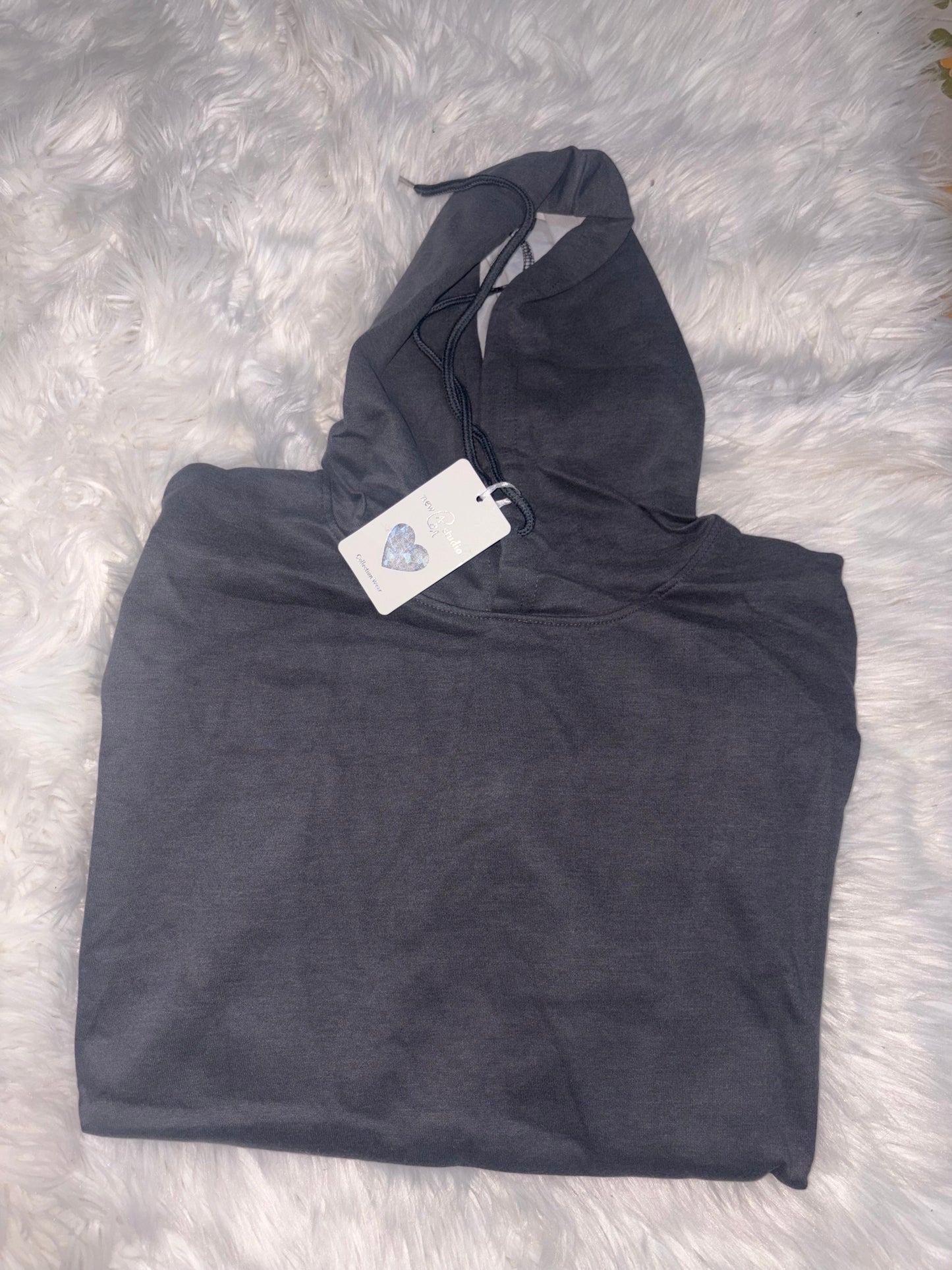 Felpa in Caldo Cotone con Cappuccio