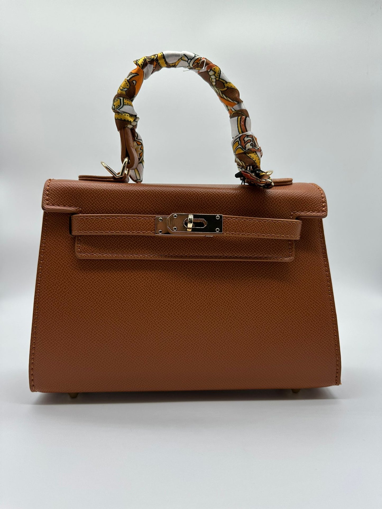 Borsa Clare - Elegante Borsa a Mano in Pelle con Manico Sciarpa