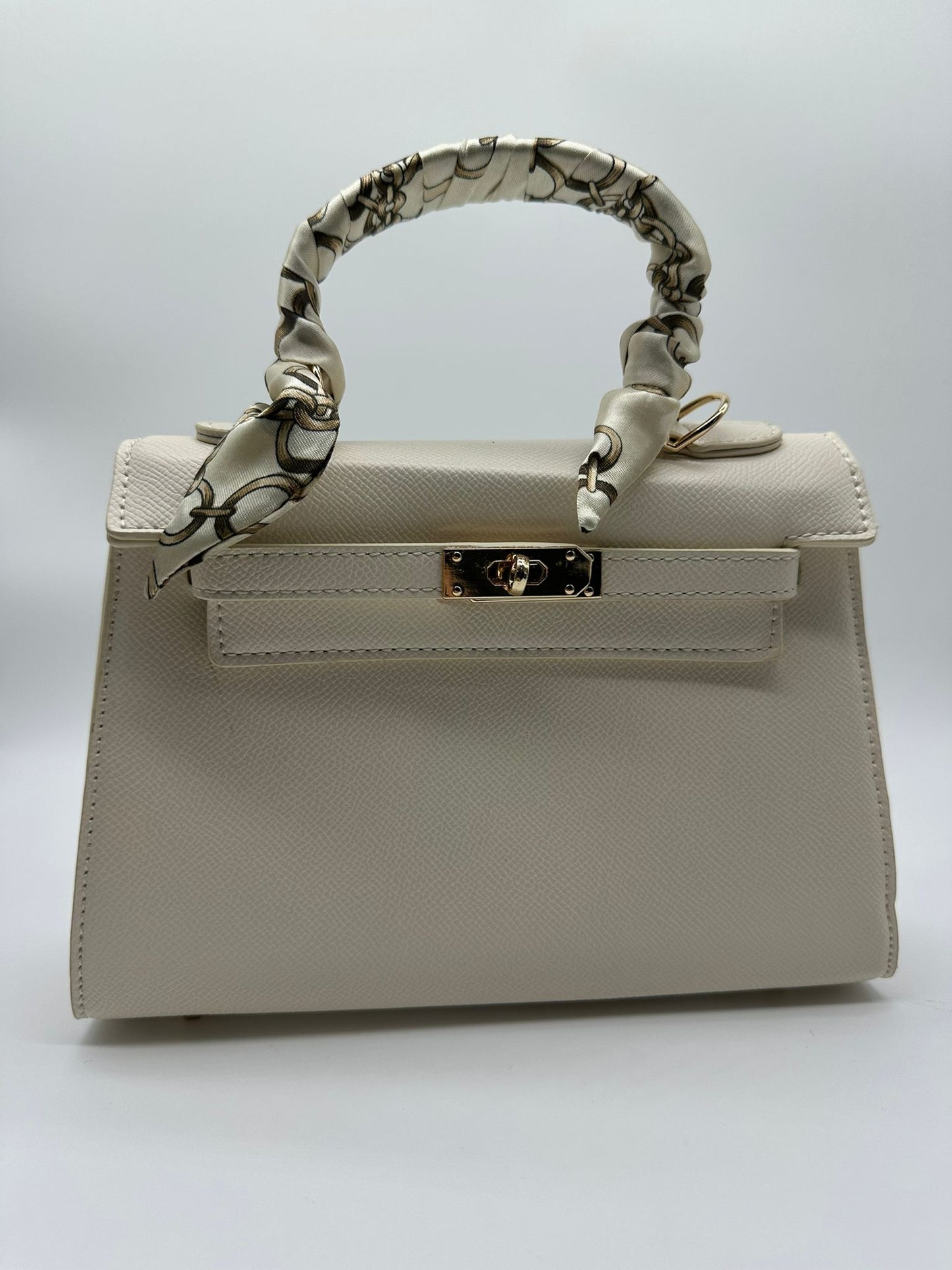 Borsa Clare - Elegante Borsa a Mano in Pelle con Manico Sciarpa