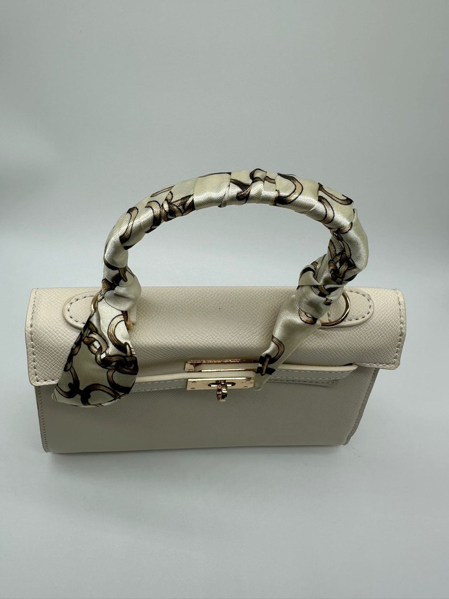 Borsa Clare - Elegante Borsa a Mano in Pelle con Manico Sciarpa