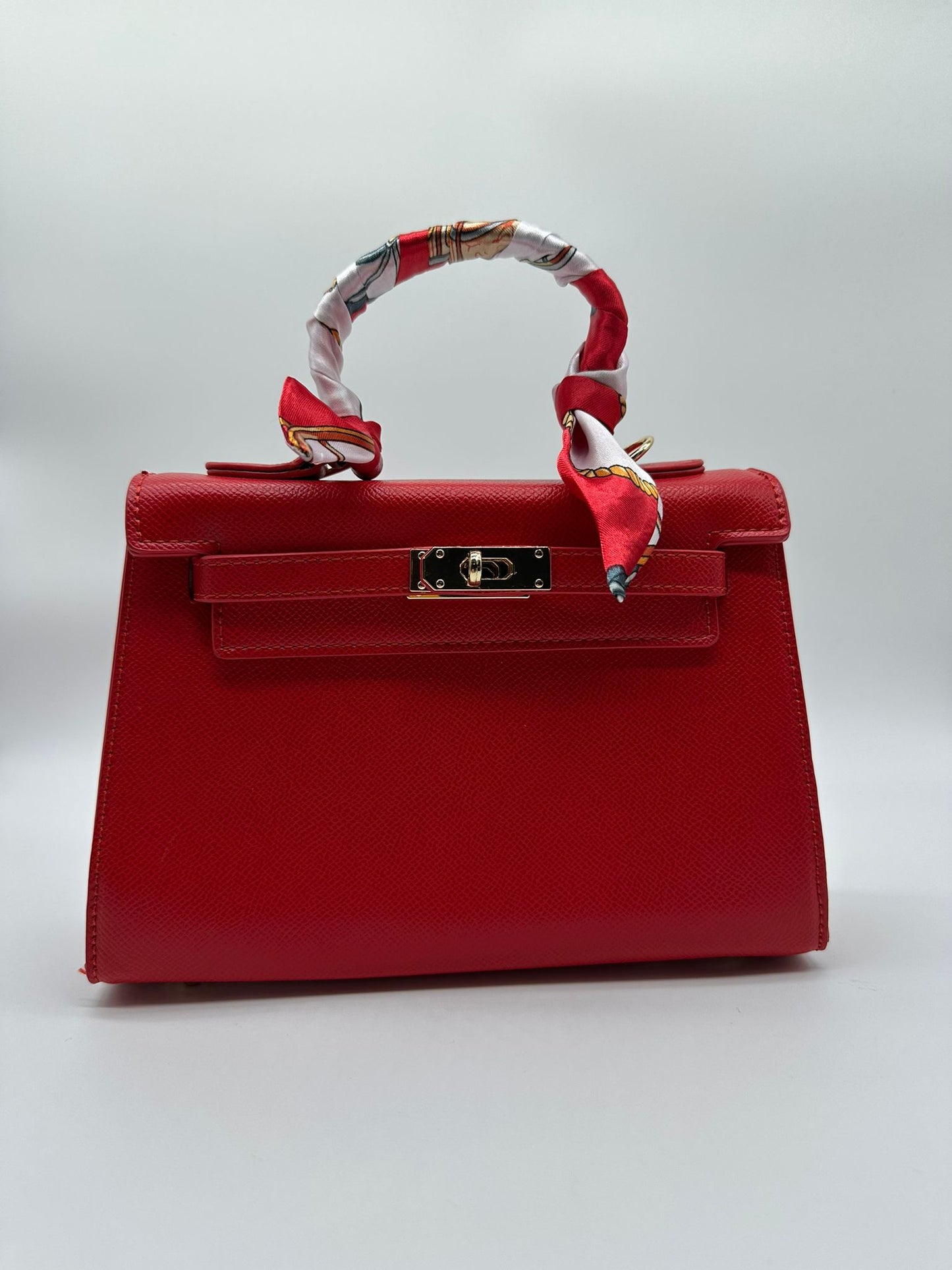 Borsa Clare - Elegante Borsa a Mano in Pelle con Manico Sciarpa