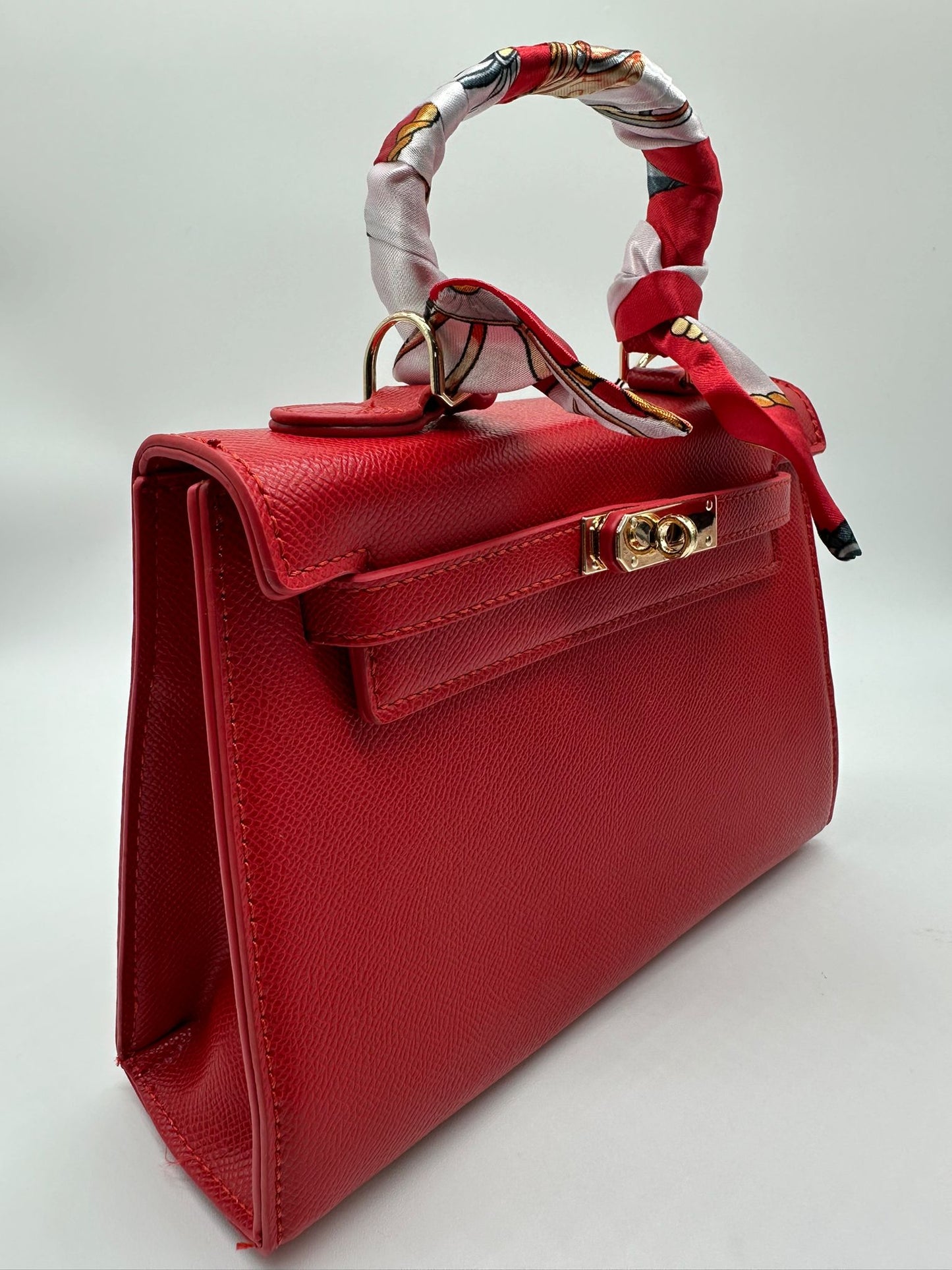 Borsa Clare - Elegante Borsa a Mano in Pelle con Manico Sciarpa