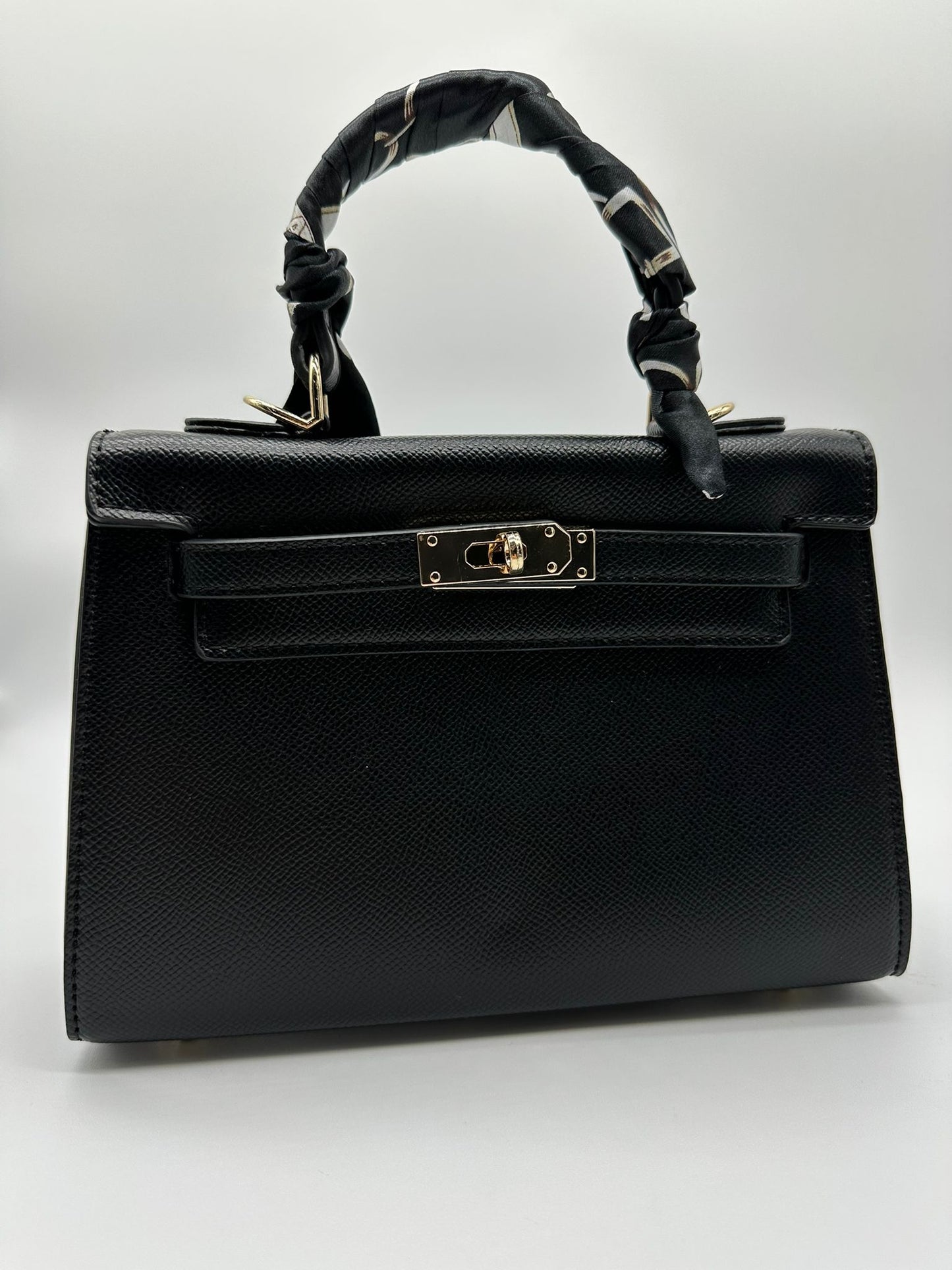 Borsa Clare - Elegante Borsa a Mano in Pelle con Manico Sciarpa