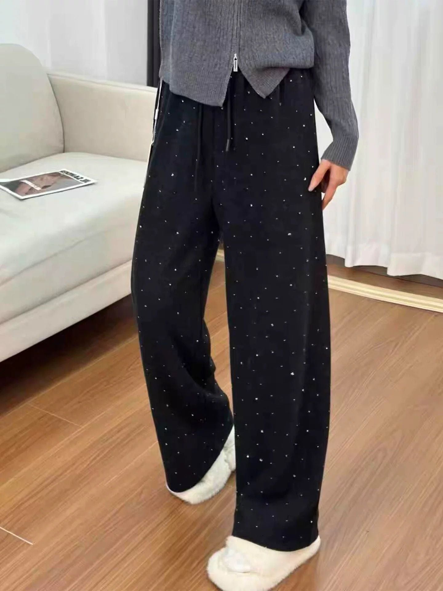 Pantaloni in Cotone con Strass - Eleganti e Comodi
