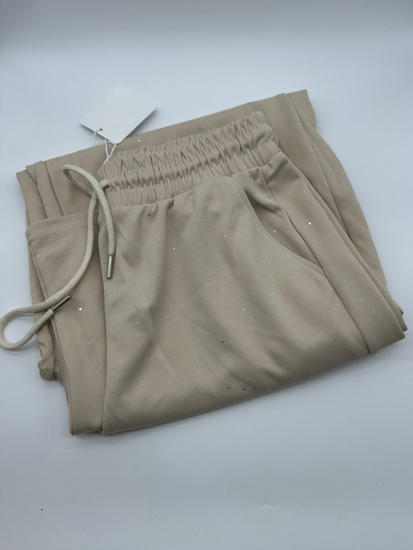 Pantaloni in Cotone con Strass - Eleganti e Comodi