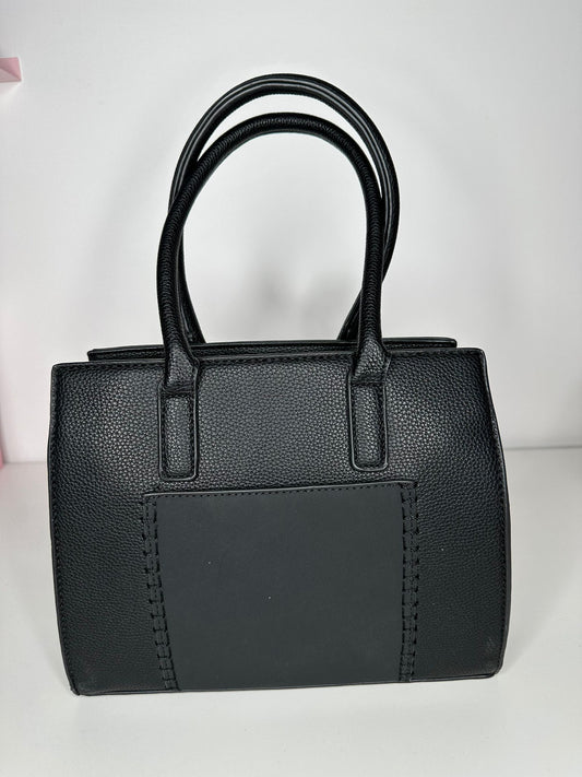 Borsa Nera in Pelle con Tracolla Regolabile | Elegante Borsa a Mano