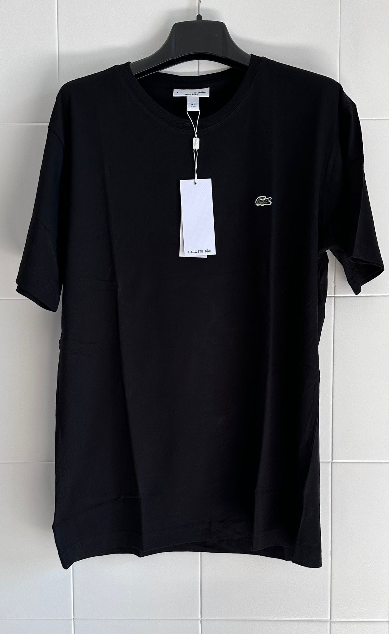 T-Shirt basic Lacoste Uomo Nera – 100% Cotone
