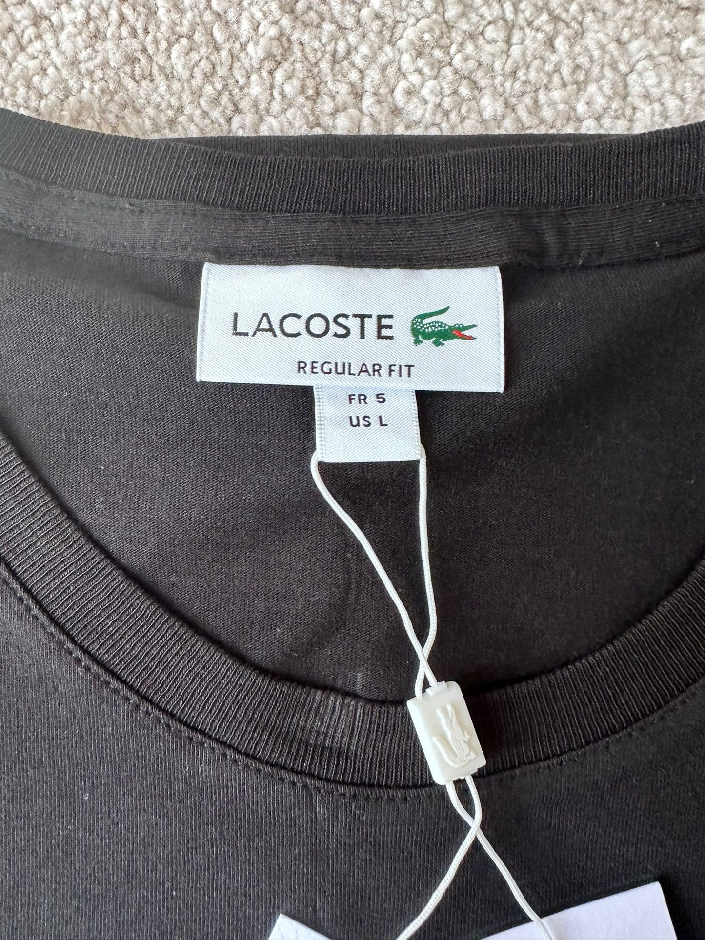 T-Shirt basic Lacoste Uomo Nera – 100% Cotone