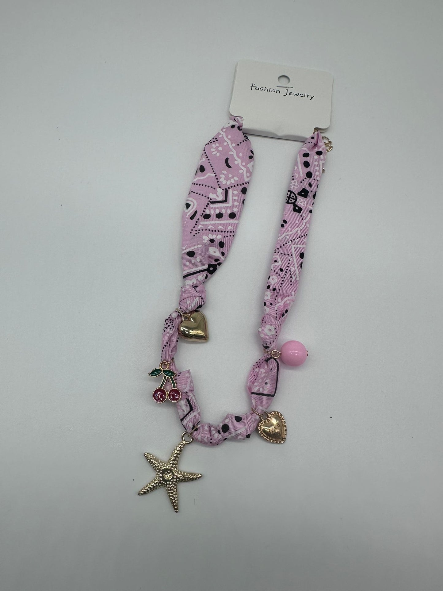 Collana Bandana Charm con Stella Marina e Cuori | DR-CLYDE SHOP