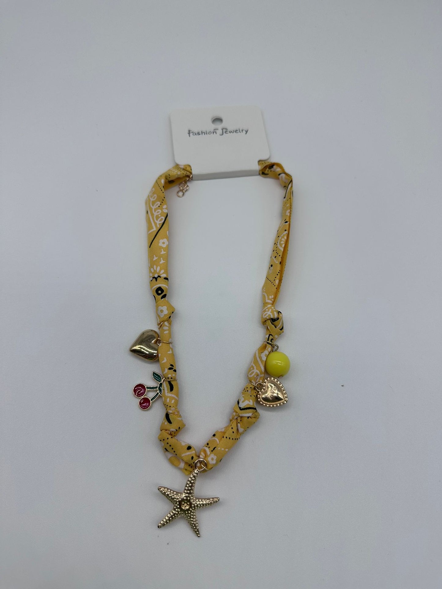 Collana Bandana Charm con Stella Marina e Cuori | DR-CLYDE SHOP