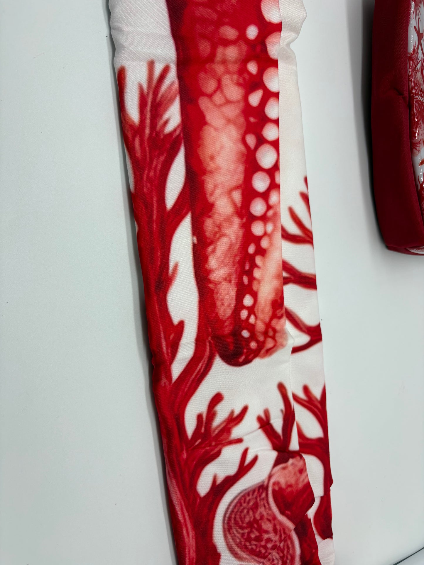 Borsa Mare con Telo Incluso Fantasia Coralli Blu e Rosso