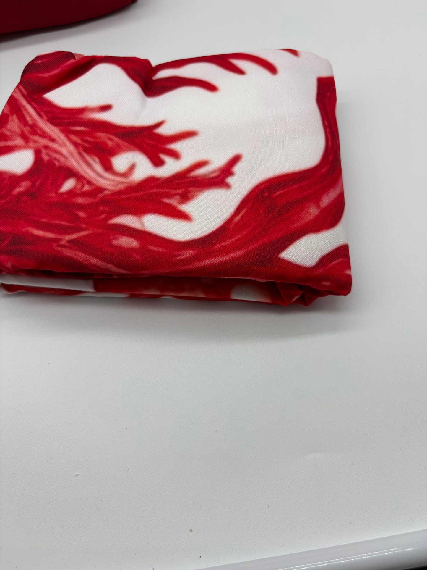 Borsa Mare con Telo Incluso Fantasia Coralli Blu e Rosso